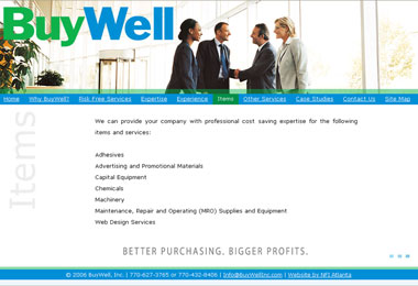 Website for Buy Well, Inc.