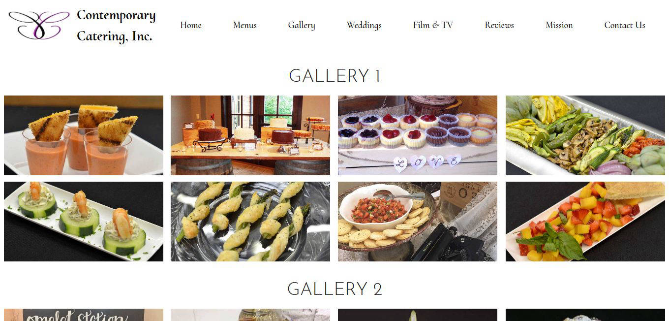 Atlanta affordable website design - Contemporary Catering website - Newnan, Georgia